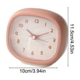 thumbnail image 3 of Linnome Small Alarm Clock for Bedroom Non Digital Table Clock Silent Timepiece for Home Office 4.5x3.9x2 Inch Pink, 3 of 6