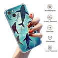 thumbnail image 2 of Sea Whales Collage Case for iPhone 13 Mini,Aesthetic Art Design Pattern Soft Full TPU Bumper Cover, 2 of 5