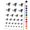 Black, variant on Cute Dinosaur Pterodactyl Pteranodon Flying Water Resistant Temporary Tattoo Set Fake Body Art Collection - White