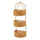 thumbnail image 3 of Cesta de Pared Tejida Organizador Colgante de Imitación Ratán Canasta para Estantería Decoración Y Macetero Adecuada para Baño Cocina Dormitorio Jardí Semicírculo 3 capas, 3 of 8
