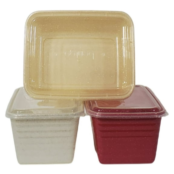 Festive 30-Piece Food Storage Set, 8-Cup Deep Dish Containers, Assorted Holiday Colors