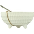 Mud Pie 4851076 Guacamole Serving Dish Set, White