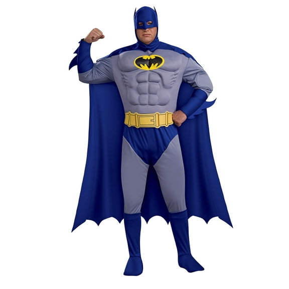 Batman: The Brave and the Bold Batman Deluxe Muscle Chest Costume for Adults by Rubies, Men's 2X
