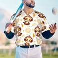 thumbnail image 6 of Daiia Sloth Yoga Mens Baseball Jersey Button Down Shirts Short Sleeve Sports Uniforms-Small, 6 of 9