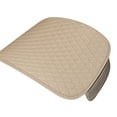 thumbnail image 6 of Gallickan 3Pcs Set Car Seat Cushion, Driver Seat Cushion with Comfort Memory Silk & Non-Slip Rubber Bottom, All Season Car Seat Pad with Storage Pouch for SUV, Truck, Beige, 6 of 9
