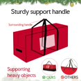 thumbnail image 3 of Bolsa De Almacenamiento Para Árbol De Navidad, Se Adapta A Árboles Artificiales De Hasta 8 Pies De Altura, Material Oxford 600D, Bolsa De Almacenamiento Resistente A La Humedad Con Asas Reforzadas Dur, 3 of 5