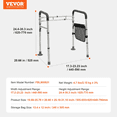 thumbnail image 6 of Vevor SJLDJYKAQLG3Y0MYQV0 Folding Toilet Safety Rail Seat Frame with 300 lbs Adjustable Fit Most Toilets, 6 of 10