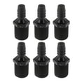 thumbnail image 1 of Conector de Tubería Recta de Rosca Macho de Plástico Unique Bargains 3/8" OD 1/2" NPT Negro 6 Pcs, 1 of 7