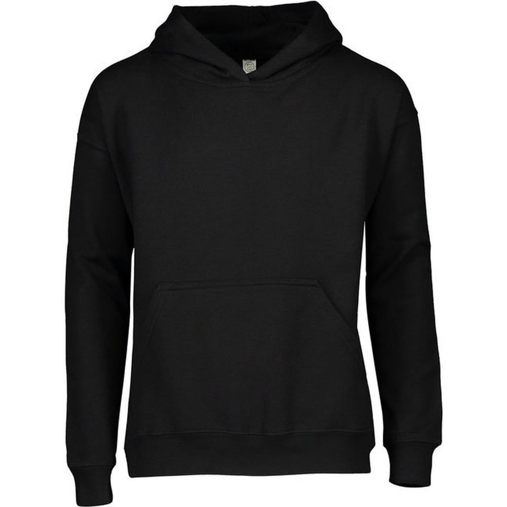 LAT Apparel - LAT 2296 Youth Pullover Fleece Hoodie - BLACK - S ...