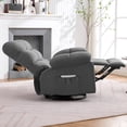 thumbnail image 6 of JMYMRY 360°Swivel Rocker Recliner Chair with Side Pockets, Adjustable Lounge Chair with Elegant Design for Living Room, Bedroom, Grey, 6 of 7