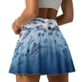 thumbnail image 2 of FUIALDOLG Blue Tropical Style Golf Skorts for Women Lady High Waisted Tennis Skorts with Pocket Soft Breathable Mini Athletic Skirt with Short Casual Skirts for Travel,Beach Vacation,S, 2 of 8