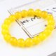 thumbnail image 2 of Pulsera redonda de cristal amarillo con cuentas de 12 mm para hombre y mujer, 2 of 2