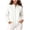White, variant on Women's Stand Collar Full Zip Jackets Rib Cuff Pocket Solid Casual Sweat Outer Coat
