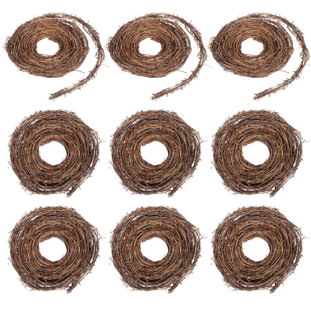 9 Uds. De enredaderas de ramitas de vid naturales para manualidades, guirnaldas de enredaderas de 15 pies para boda, casa, vacaciones, puerta, florero, decoración de pared