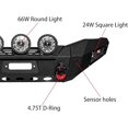 thumbnail image 4 of TIOYAR Textured Black Steel Front Bumper for 2006 2007 2008 2009 Dodge Ram 2500/3500 With Winch Plate and Lights, 4 of 7