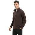 thumbnail image 3 of Men's Fleece Pullover Sweater Long Sleeve Quarter-Zip Casual Sweatshirt, 3 of 5
