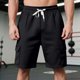 thumbnail image 4 of Ceisia Men's Spring Summer Fitness Shorts - Drawstring Gift Frenulum Multiple Pockets Breathable Running Five-Point Pants, 4 of 9