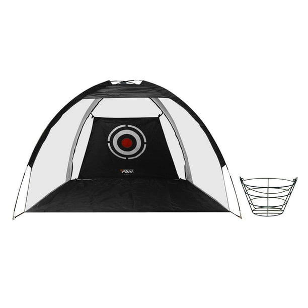 Red de práctica de golf kusrkot portátil objetivo de conducción plegable Metal negro
