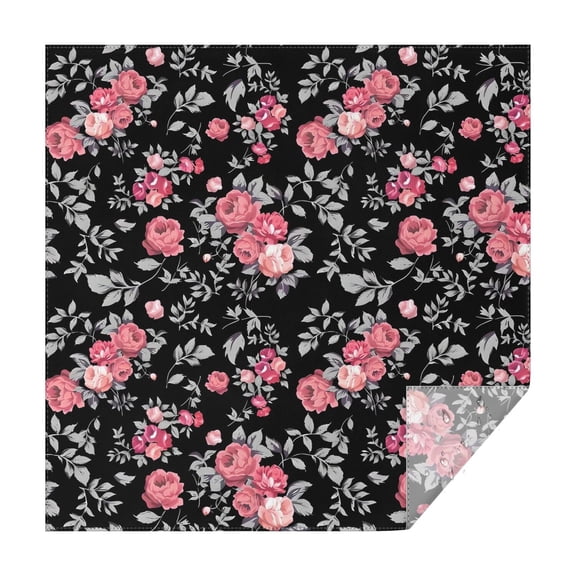 Pioneer Flower Floral Print Pattern Square Tablecloth,Waterproof Square Table Cover,Wipeable Spillproof Washable Table Cover for Home Kitchen Party Decor 52"x52"(132x132cm)