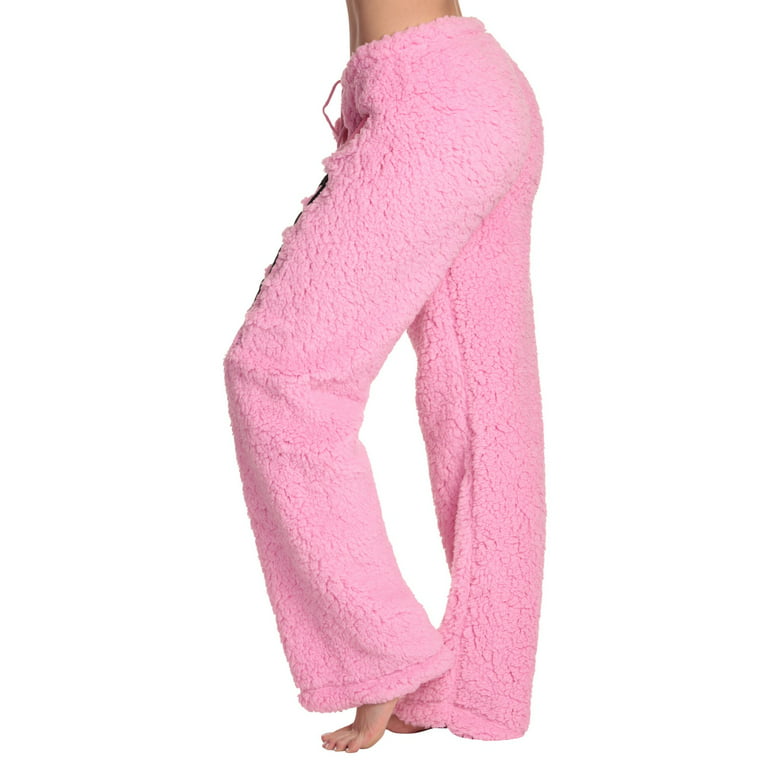 Women's Plush Fuzzy Pajama Pants Warm Cozy Pj Bottoms Drawstring Lounge  Pants Fleece Sweatpants Fluffy Sleepwear, A Rainbow Heart, Medium :  : Clothing, Shoes & Accessories