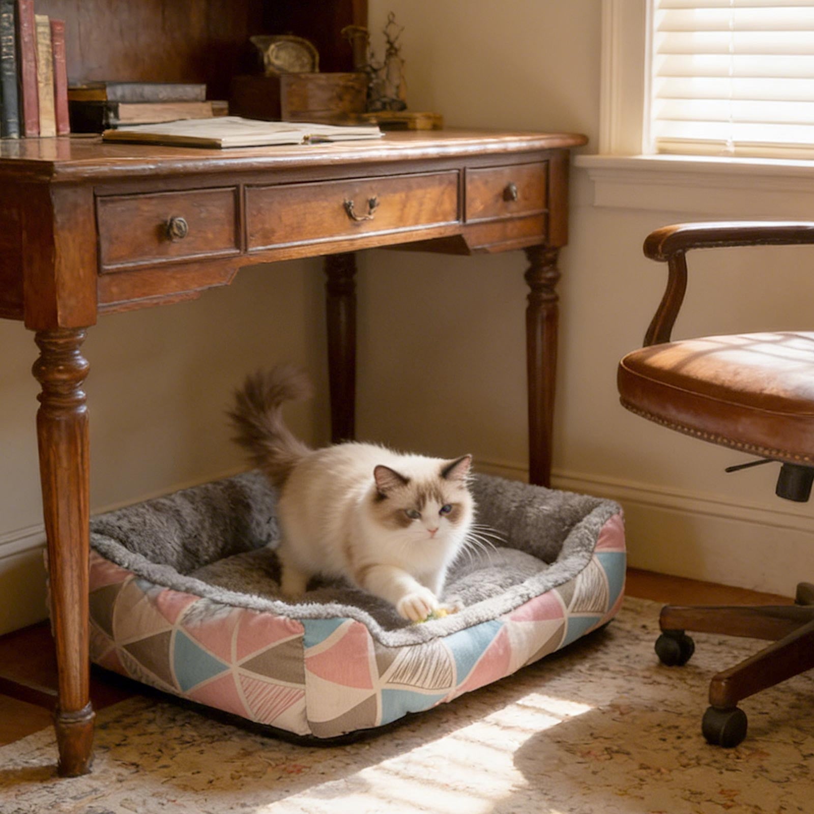 Specollect 4 Pcs Winter-Warm Pet Bed All-Season Dog Cat Bed, Soft Arctic Velvet Plush, Skidproof & Waterproof Base, Cozy Support for Small Large Pets Indoor Use