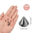 thumbnail image 3 of Uxcell 200Pcs Spike Cone Studs 0.24x0.24" Plastic with Hole for Crafts Metallic Black, 3 of 6