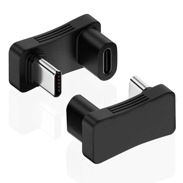 Adaptador USB C AreMe 180° en forma de U macho a hembra 10 Gbps PD 100W
