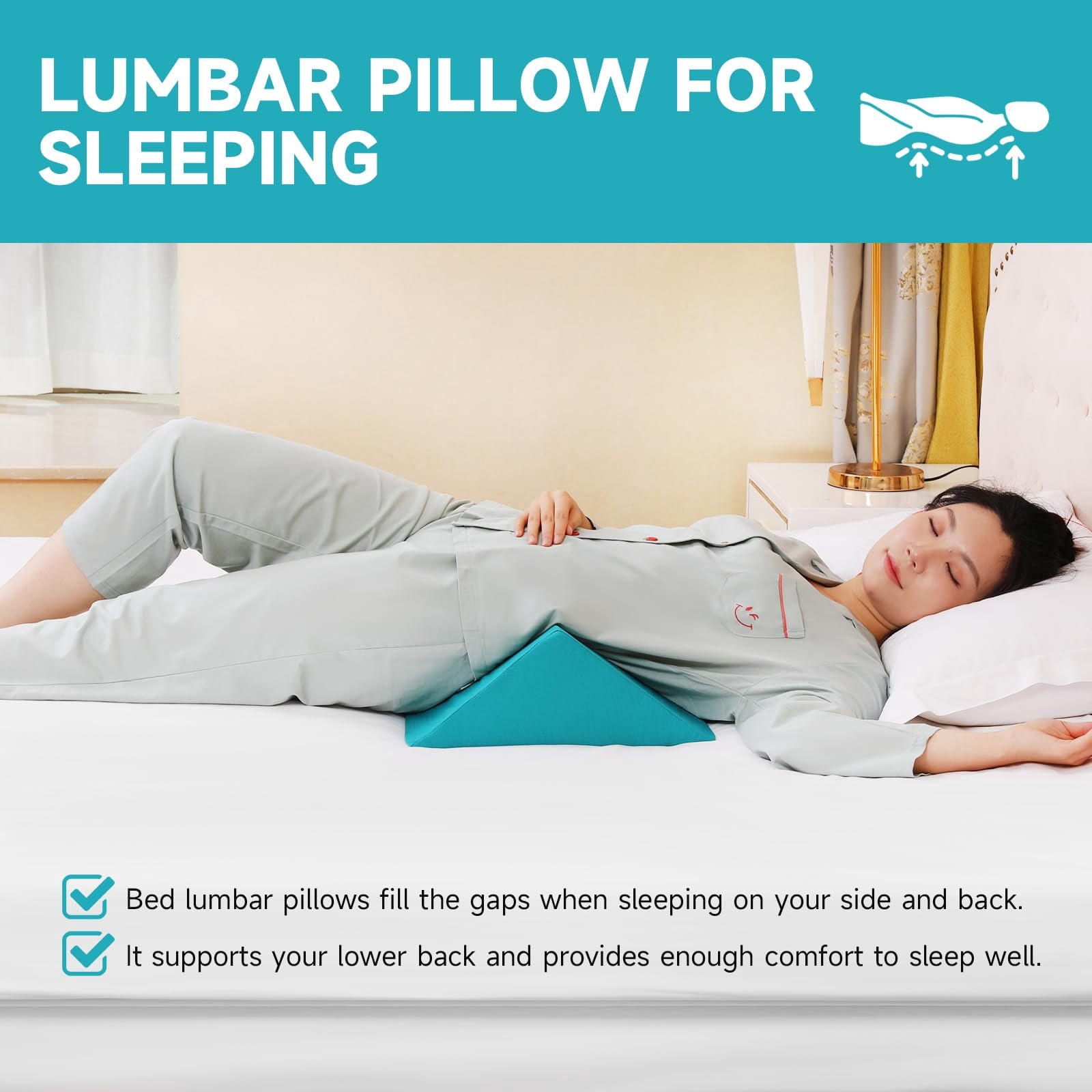 Bed Wedges & Body Positioners (3 In 1)  40 Degree For Positioning Pillows Wedge Pillow Side Sleeping After Knees Elevated