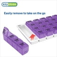thumbnail image 3 of Ezy Dose Weekly (7-Day) Pill Organizer, Large Pop-Out Compartments, 4 Times a Day (Large), 3 of 10