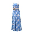 thumbnail image 3 of Kmbangi Summer Flower Print Sleeveless Dress with Detachable Shoulder Strap, 3 of 10