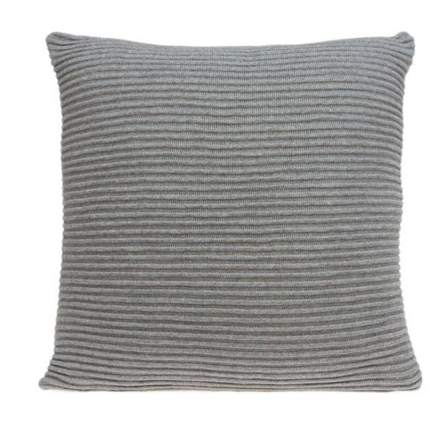 Parkland Collection PILB11048P Paxon Grey Square Transitional Pillow Cover with Poly Insert - 20 x 20 x 7 in.