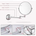 thumbnail image 5 of Wall Mirror, Wall-Mounted Makeup Mirror Metal Round 10X Magnified Wall-Mounted 8-inch Makeup Mirror Bathroom Folding Mirror, 5 of 7