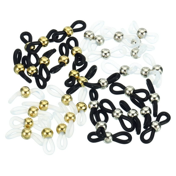 Uxcell Eyeglass Chain Connector Retainer Kit Adjustable Anti Slip Strap Holder Chain End Loop 40 Pack