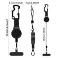 thumbnail image 3 of Correa retráctil para teléfono con mosquetón – Soporte duradero para teléfono en negro, ideal para senderismo, aventuras al aire libre y manos libres, 3 of 7