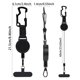 thumbnail image 3 of Correa retráctil para teléfono con mosquetón – Soporte duradero para teléfono en negro, ideal para senderismo, aventuras al aire libre y manos libres, 3 of 7