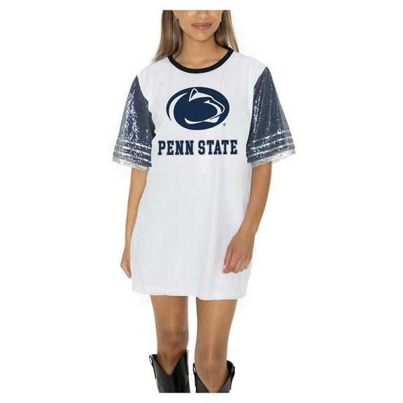 Women's Gameday Couture  White Penn State Nittany Lions Full Sequin Jersey Dress