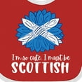 thumbnail image 4 of Inktastic I'm So Cute, I Must Be Scottish Sunflower Boys or Girls Baby Bib, 4 of 4
