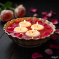 thumbnail image 4 of Hosley Set of 12 White Unscented Water Floating Mini Candle Discs with 4 Hour Burn Time, 4 of 9