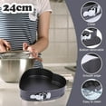 thumbnail image 1 of Heart Shaped Metal Springform Cake Pan With Clasp Removable Bottom Baking Tool For Delicate Desserts Bake Ware Deal Bake Ware. Set Ceramic Ceramic Bakeware with Lid Bake Ware Dishes Bakeware for Air, 1 of 3