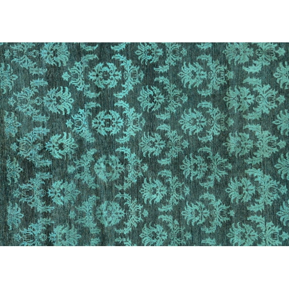 Ahgly Company Indoor Rectangle Abstract Light Blue Modern Area Rugs, 8' x 12'