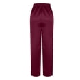 thumbnail image 6 of Palazzo Pants for Women Hontri Loose Lounge Pants Women's Satin Pajama Pants Wide Leg Sweatpants Elastic Waist Summer Casual Sports Trousers with Pockets, 6 of 9