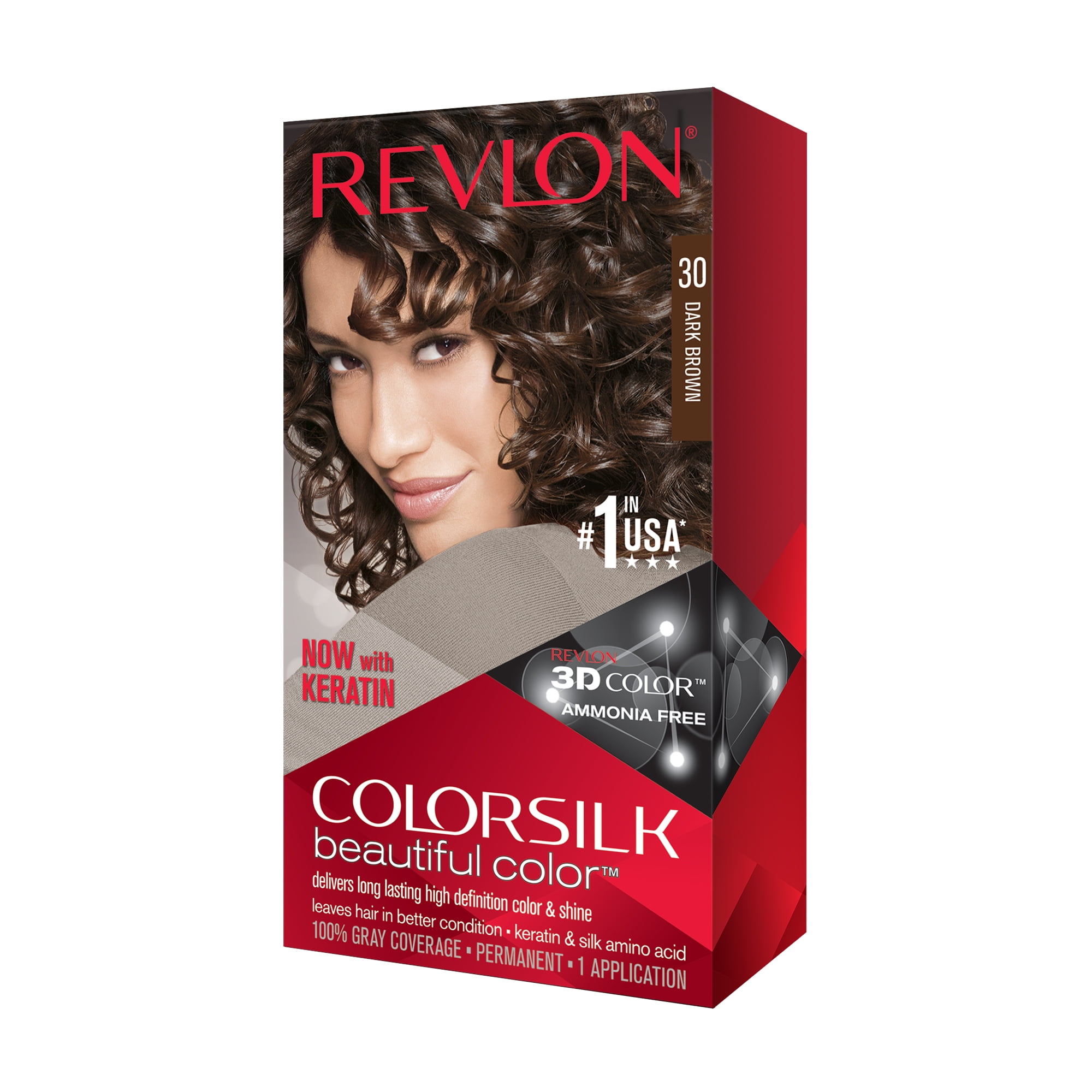 Revlon Silk Beautiful Hair Color Dark Brown Walmart Com