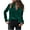 Velvet tops-Green, variant on Homenesgenics Clothes under $5.00 New Fashionable Long Sleeved Lapel Button Up Women's Top Shirt Golden Velvet Shirt/Green M