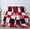red, variant on Blue Lake Farmhouse Super Soft Micro Fleece Plaid Patchwork Plush Lightweight Dual-Sided Decorative Couch, Sofa, Travel, Lap, Bed Throw Blanket, 50x60