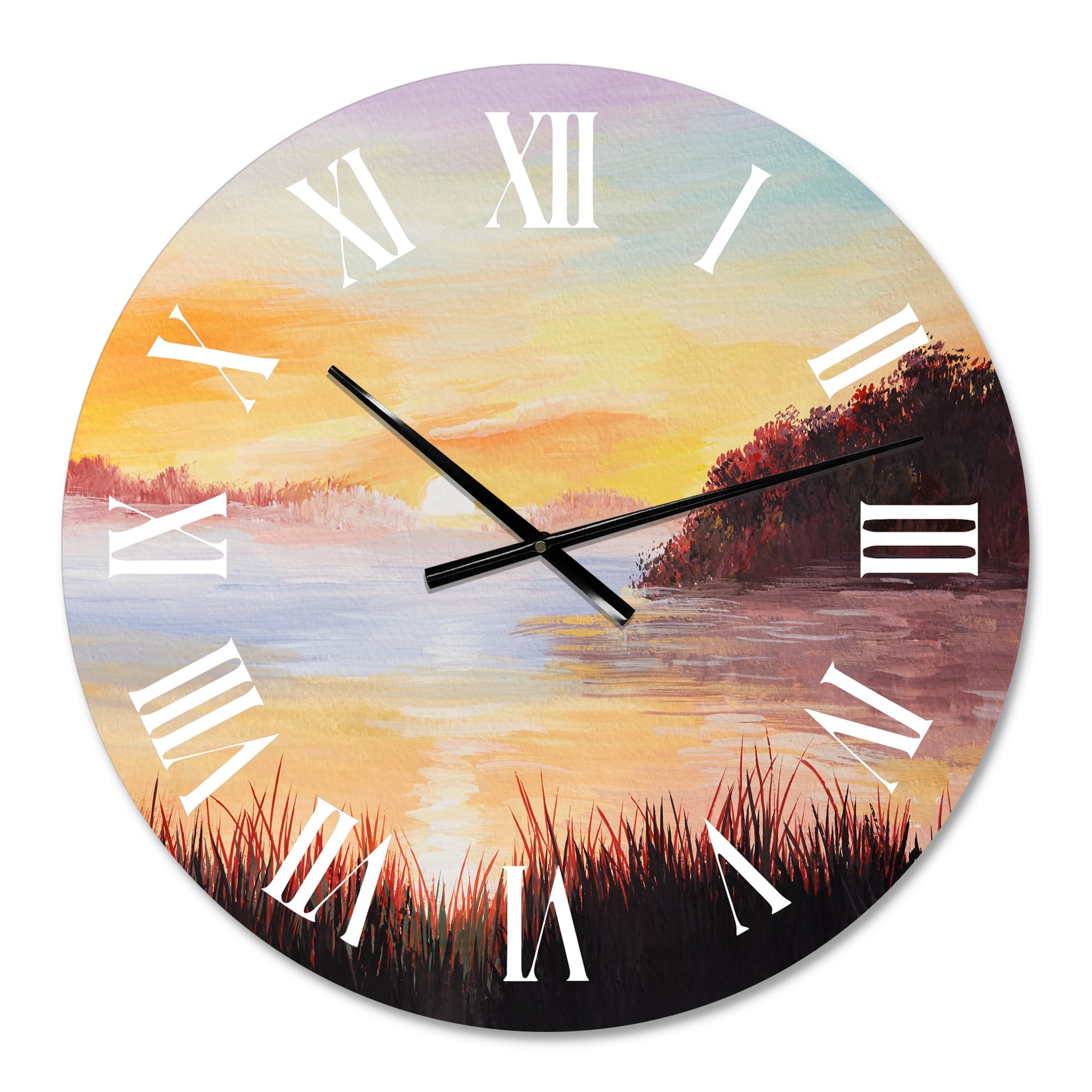 Designart 1 in Quartz Coastal Wall Clock