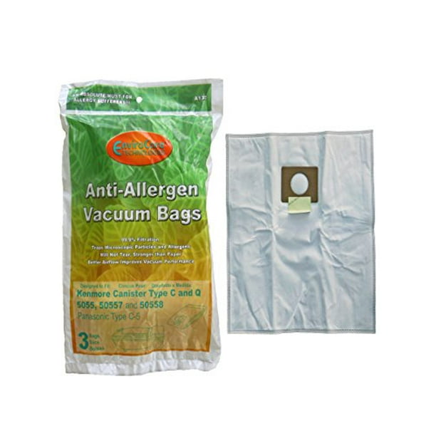 3 Kenmore HEPA Canister Type C, Q, 50558 50555 50557 Sears Vacuum Bags