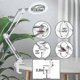 thumbnail image 4 of 5x magnifying glass with light with clip, 3 colour modes Stepless dimmable magnifying lamp, 72 LEDs real glass lens magnifier with light and sta, 4 of 5