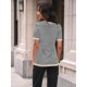thumbnail image 4 of Camiseta LILLUSORY de verano de manga corta a rayas de algodón para mujer, 4 of 6