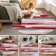 thumbnail image 5 of Large Round Rug 8Ft Washable Non-Slip, Red Pink Gray Stripes Circle Area Rugs for Living Room Bedroom, Modern Abstract Minimalist Retro Indoor Floor Mats Carpet Runner for Home Decor, 5 of 8