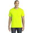 thumbnail image 3 of Gildan Ultra Cotton Short Sleeve Pocket T-Shirt for Men’s GR23 Hi Vis Comfortsoft Undershirt Safety Green Pack 2, M, 3 of 6